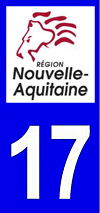 sticker 17 département de la Charente Maritime - Nouvelle Aquitaine