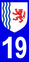 sticker 19 département de la Corrèze - Blason-Nouvelle aquitaine