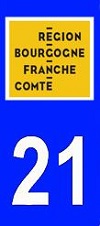 sticker 21 département de la Côte d'Or - région BFC