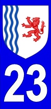 sticker 23 département de la Creuse- Blason  - Nouvelle Aquitaine