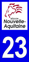 sticker 23 département de la Creuse - Nouvelle Aquitaine
