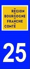 sticker 25 département du Doubs - région BFC