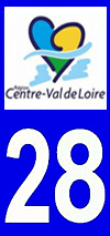 sticker 28 département de l'Eure et Loir nouveau logo