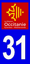 sticker 31 département de la Haute Garonne - Occitanie