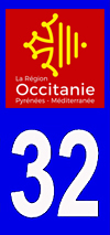 sticker 32 département du Gers - Occitanie
