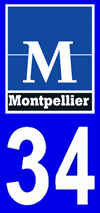 sticker 34 Herault ville Montpellier