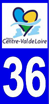 sticker 36 département de l'Indre nouveau logo