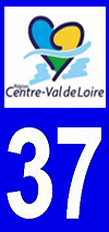 sticker 37 département de l'Indre et Loire nouveau logo