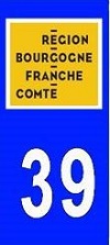 sticker 39 département du Jura - région BFC