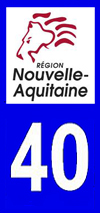 sticker 40 département des Landes - Nouvelle Aquitaine