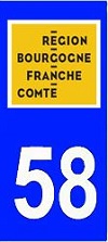 sticker 58 département de la Nièvre - région BFC