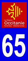 sticker 65 département des Hautes Pyrénées - Occitanie
