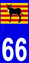 sticker 66 l'ane catalan, burro català