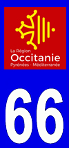 sticker 66 département des Pyrénées Orientales - Occitanie
