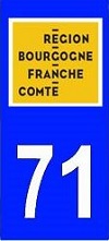 sticker 71 département de la Saône et Loire - région BFC