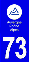 sticker 73 département de la Savoie - Auvergne Rhône Alpes