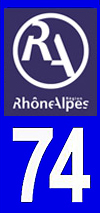 sticker 74 département de la Haute Savoie - RA