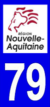 sticker 79 département des Deux Sèvres - Nouvelle Aquitaine