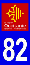 sticker 82 département du Tarn et Garonne - Occitanie