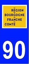 sticker 90 département du Territoire de Belfort - région BFC
