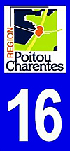 sticker 16 département de la Charente