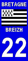 sticker 22 département des Côte d'Armor