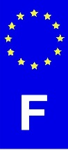 sticker France F + Etoile de l'Europe