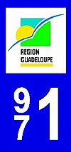 sticker 971 département de la Guadeloupe