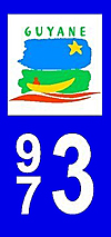sticker 973 département de la Guyane