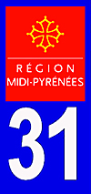 sticker 31 département de la Haute Garonne