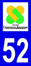 sticker 52 département de la Haute Marne