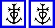 stickers croix camarguaise ( lot de 2)