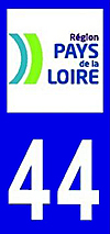 sticker 44 département de la Loire Atlantique
