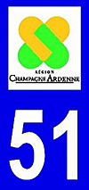 sticker 51 département de la Marne