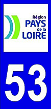 sticker 53 département de la Mayenne