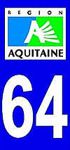 sticker 64 département des Pyrénées Atlantiques