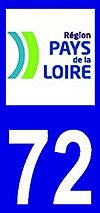 sticker 72 département de la Sarthe
