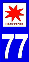 sticker 77 département de la Seine et Marne