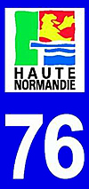 sticker 76 département de la Seine Maritime